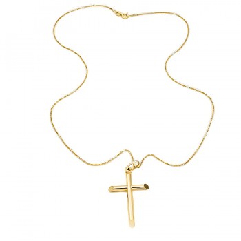 9ct gold 2.5g 18 inch Cross Pendant with chain